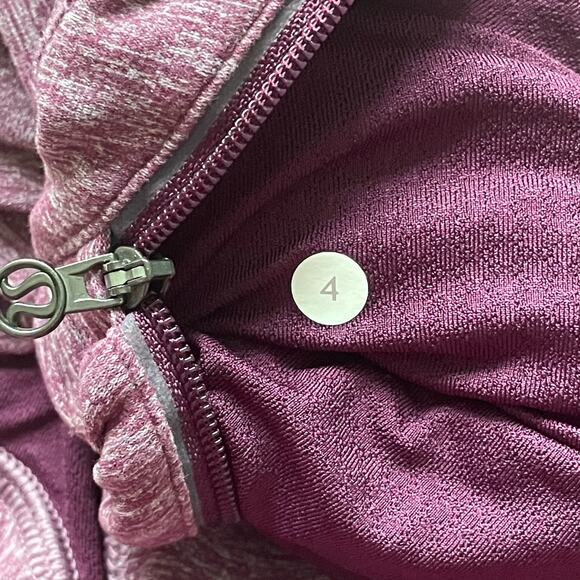 Lululemon Run Your Heart Out 1/4 Zip Pullover Ruffles Size 4 - Picture 4 of 11
